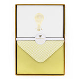 12 Notecards and Envelopes in Gift Box - Hot Air Balloon Design