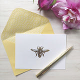 12 Notecards and Envelopes in Gift Box - Bee Design