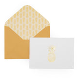 12 Notecards and Envelopes in Gift Box - Pineapple Design
