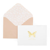 12 Notecards and Envelopes in Gift Box - “Just A Little Note” Butterfly Design
