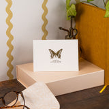 12 Notecards and Envelopes in Gift Box - “Just A Little Note” Butterfly Design