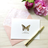 12 Notecards and Envelopes in Gift Box - “Just A Little Note” Butterfly Design
