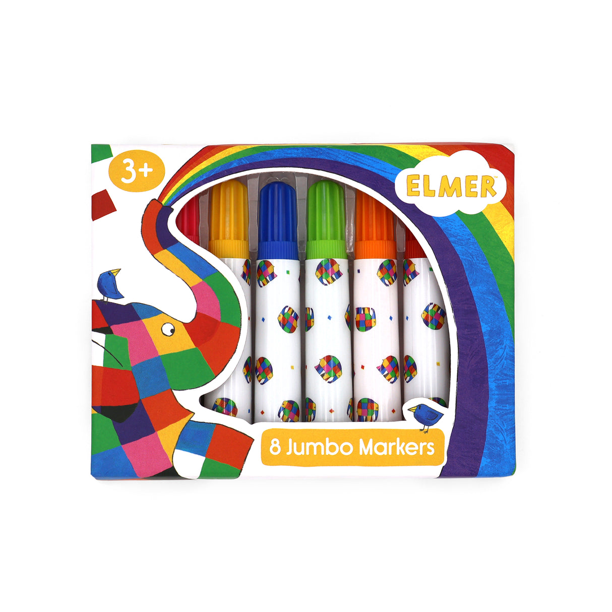 Elmer Set of 8 Jumbo Marker Pens for Children