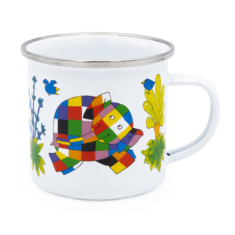 Elmer Enamel Mug - Bright & Colourful Elephant Design