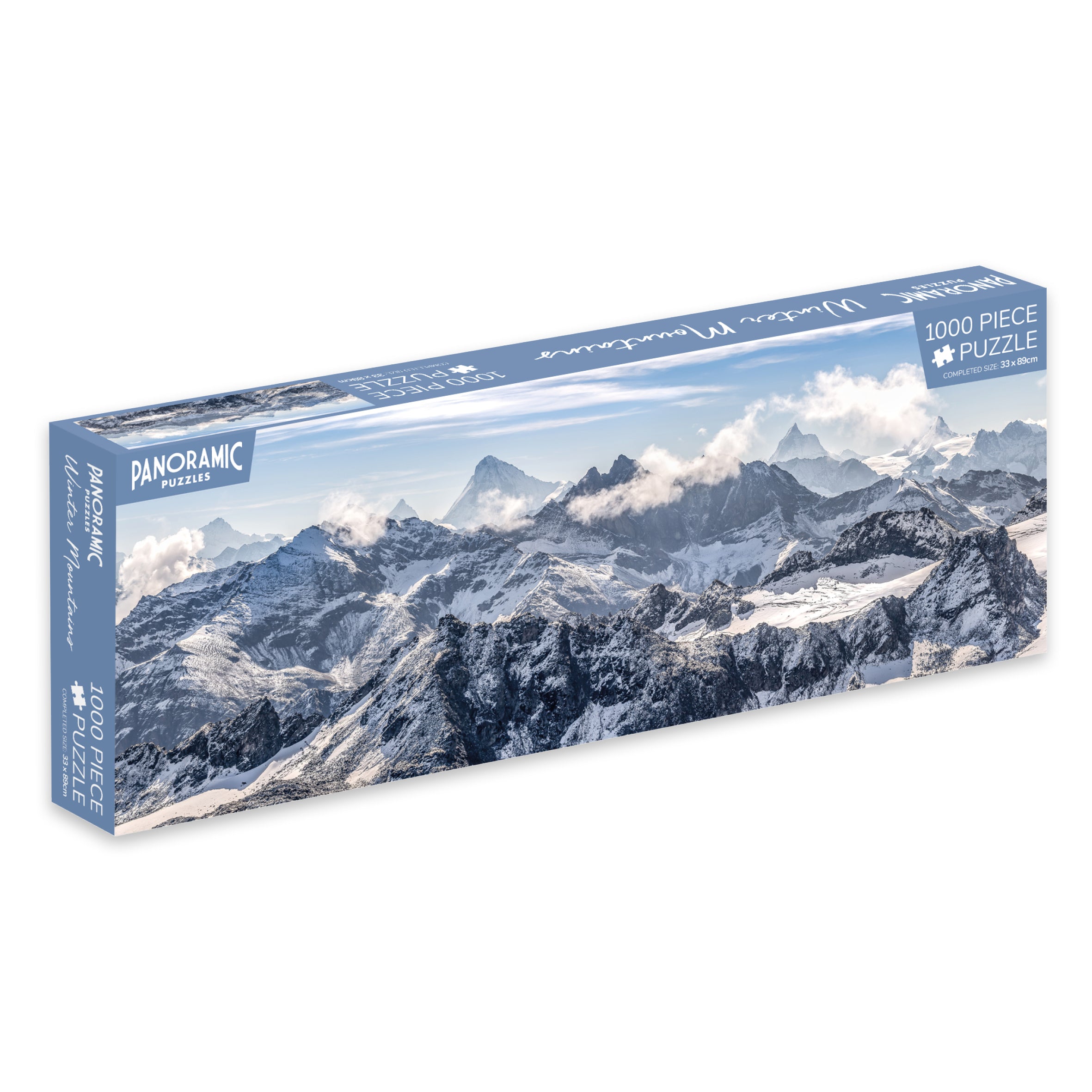 Winter Mountain – 1000 Piece Puzzle – Panoramic Scenic Jigsaw
