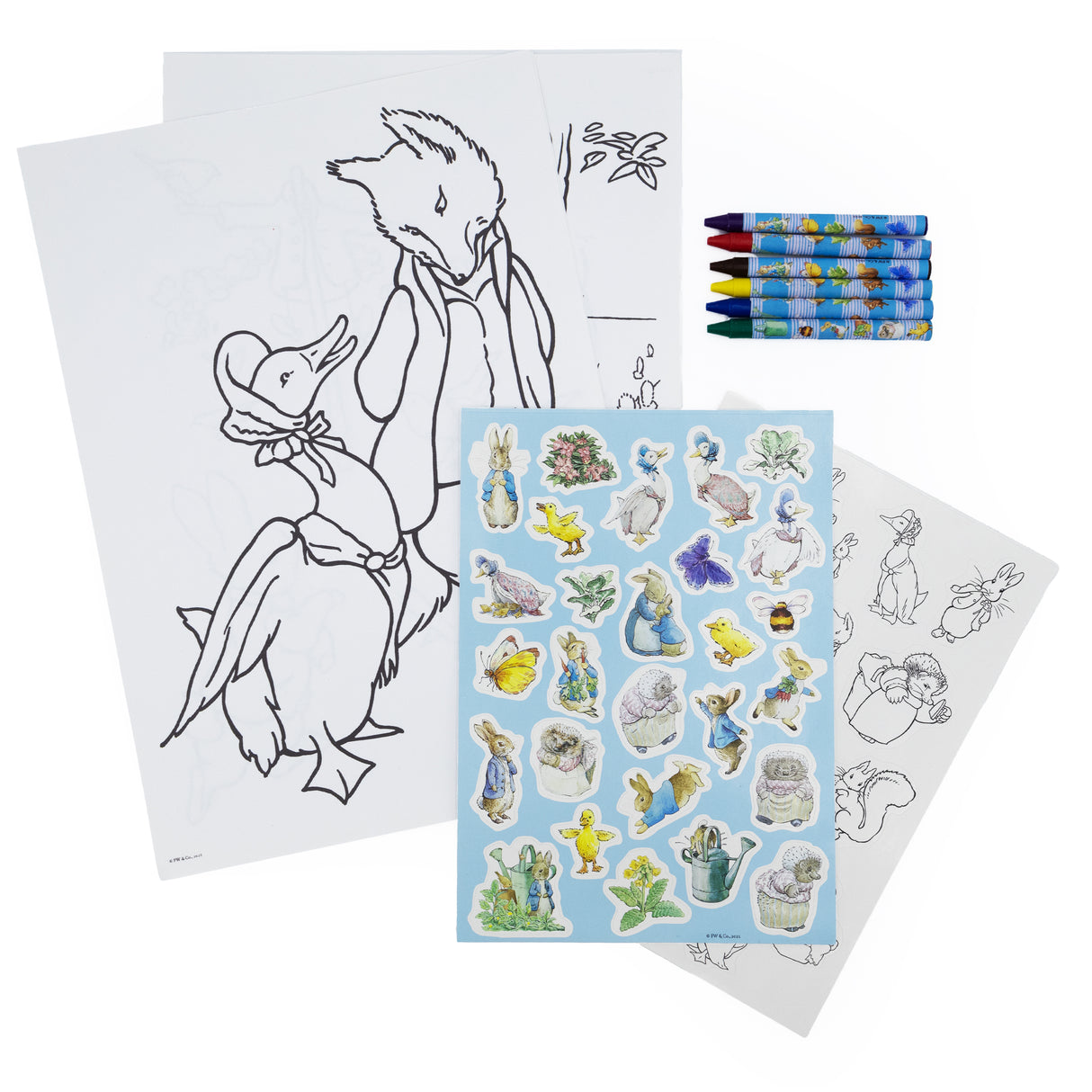 Beatrix Potter Children's Colouring Set - Includes Crayons and Stickers