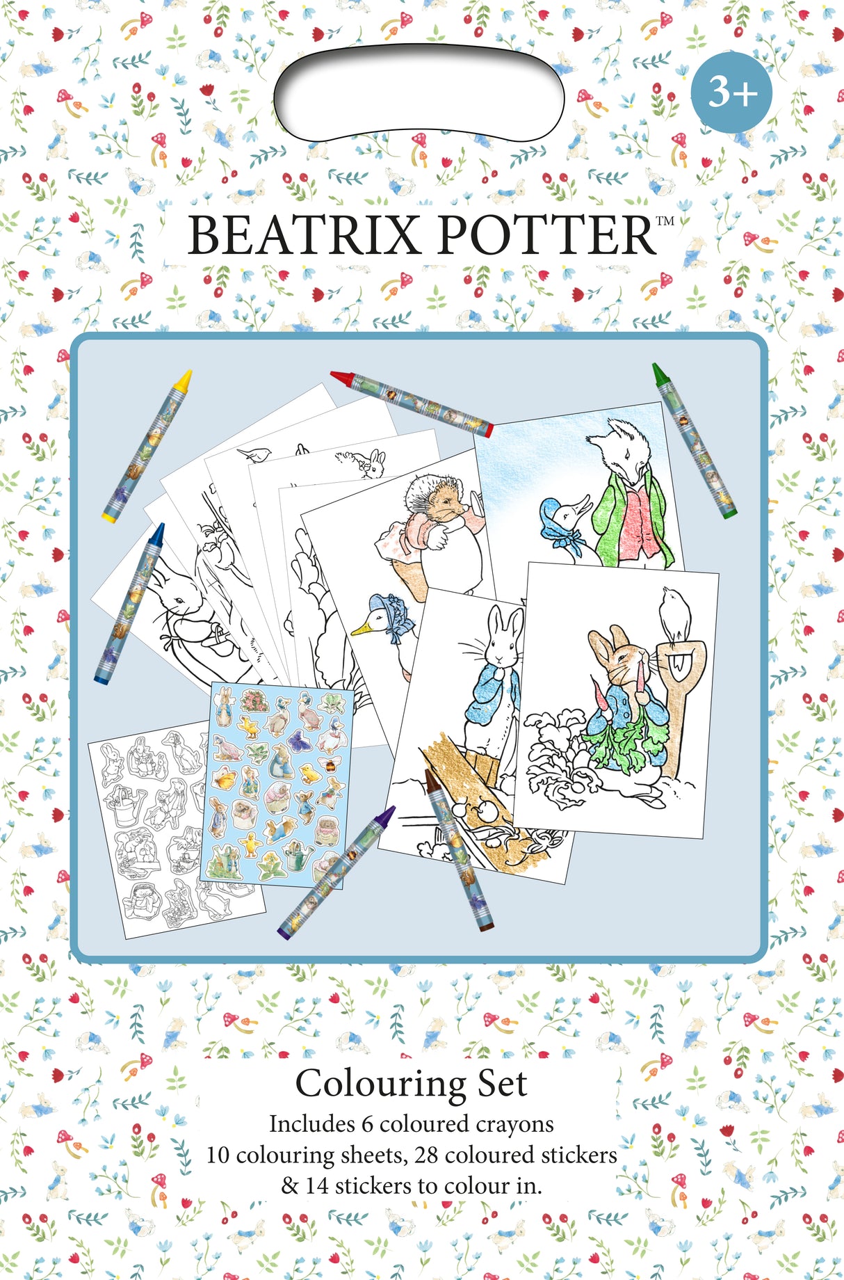 Beatrix Potter Children's Colouring Set - Includes Crayons and Stickers