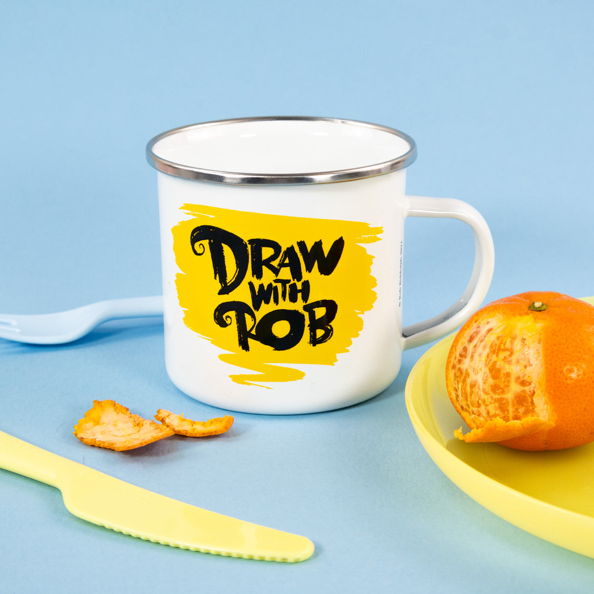 Draw with Rob Enamel Mug - Fun Creative Design for Kids