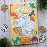 Dinosaurs Children's Colouring Set - Includes Crayons and Stickers
