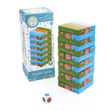 Peter Rabbit Tumble Tower Game - Wooden Stacking Set With Dice