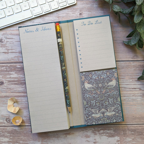 William Morris Tall Notepad and List Set with Pencil