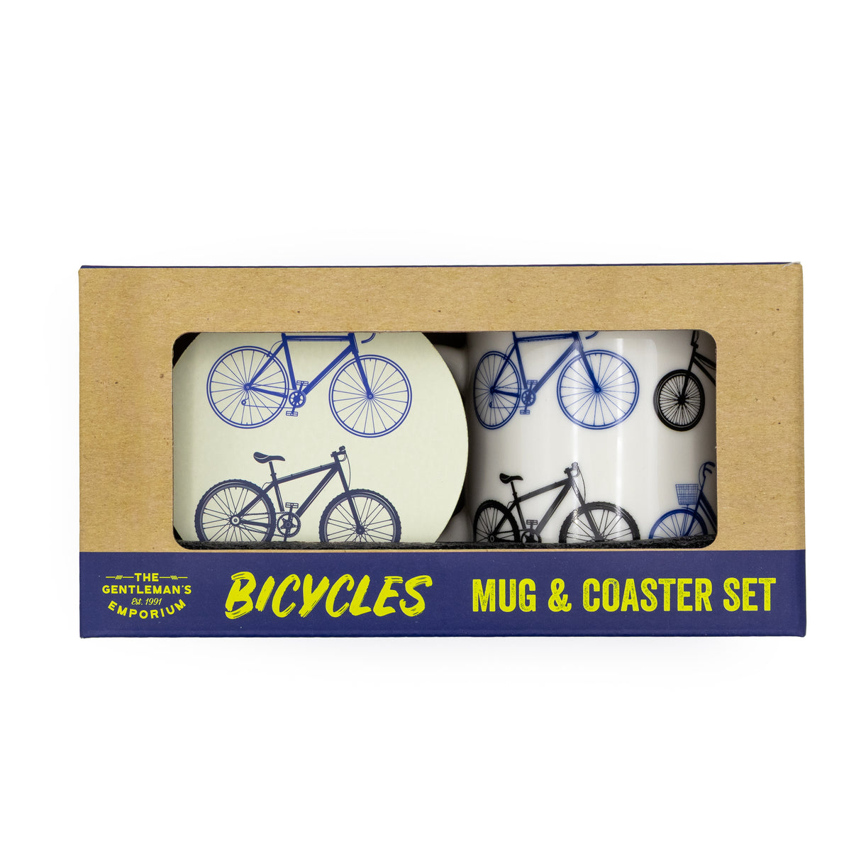 Gentleman’s Emporium Bicycles Mug and Coaster Set Gift Set