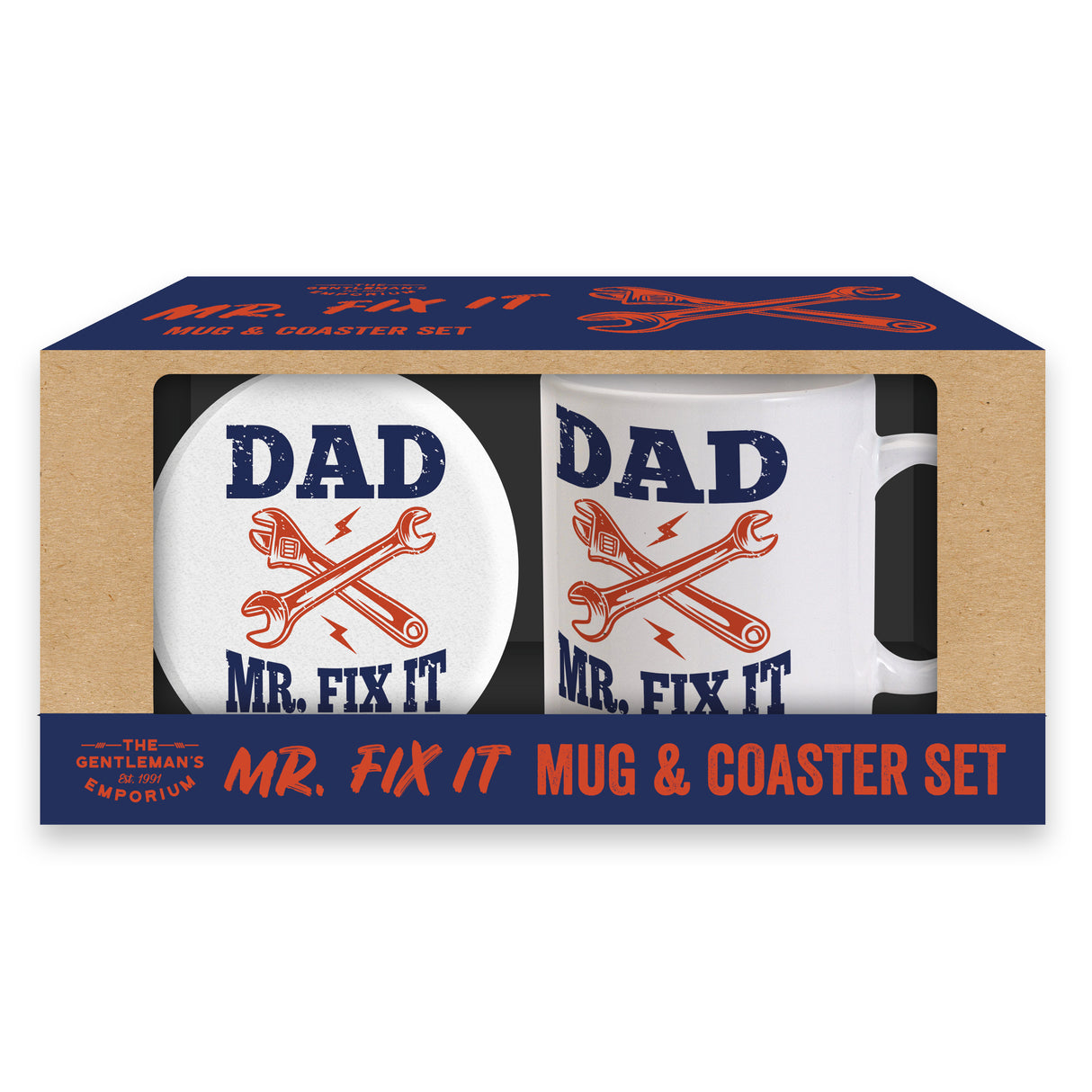 Gentleman’s Emporium Mr Fix It Mug & Coaster Set Gift