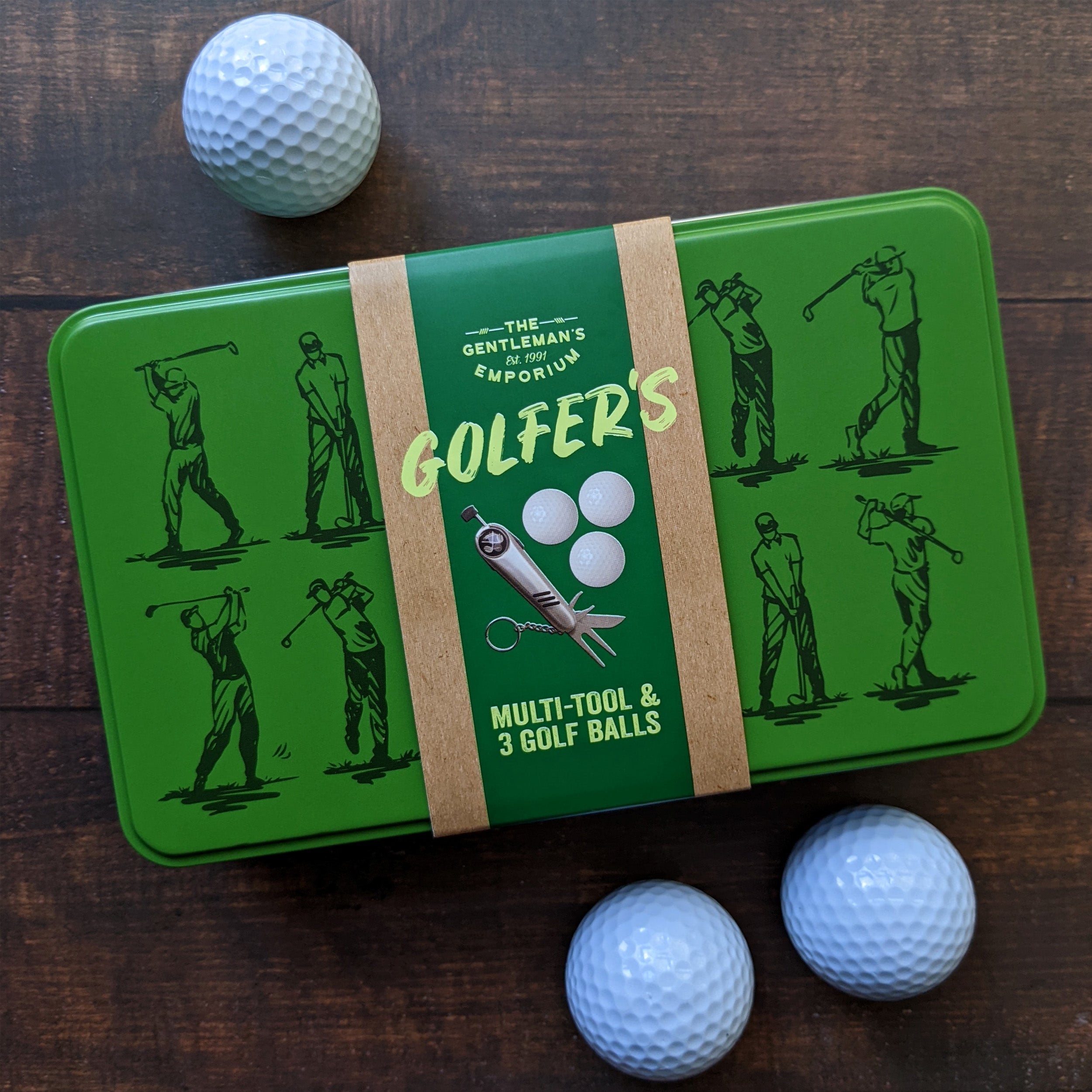 Gentleman's Emporium Golf Tin Set - Gift Set for Golf Enthusiasts