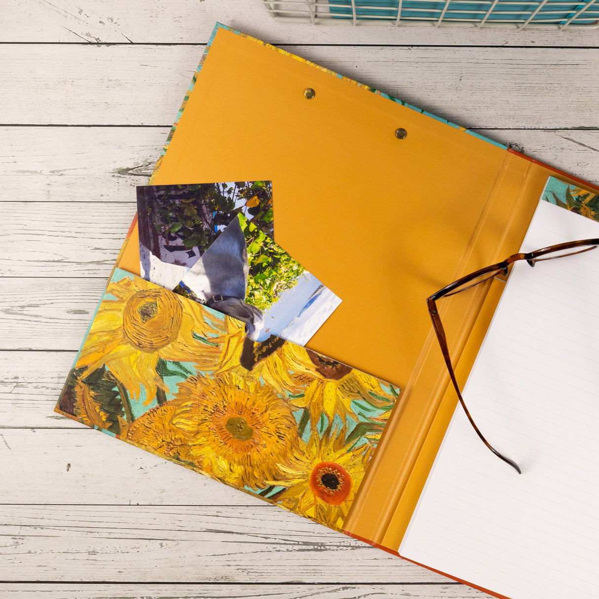 Van Gogh Sunflowers Clipboard Folder with A4 Notepad