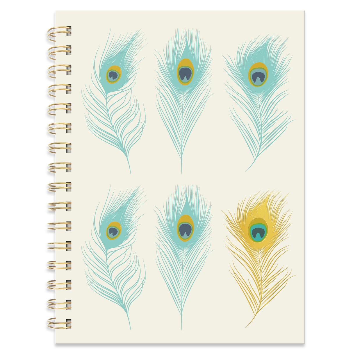 Peacock Feathers A5 Notebook With Dividers