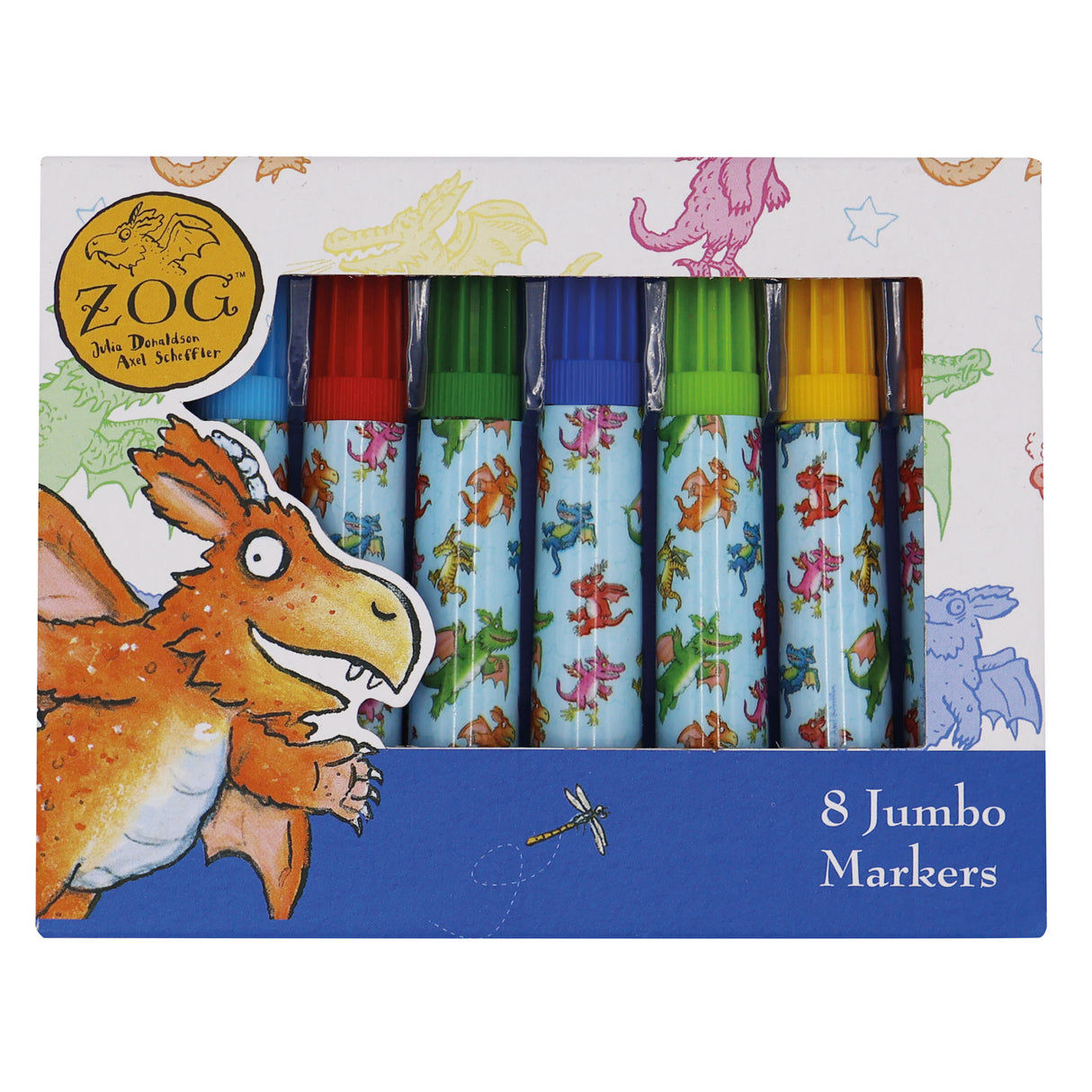 Zog Set of 8 Jumbo Marker Pens for Children