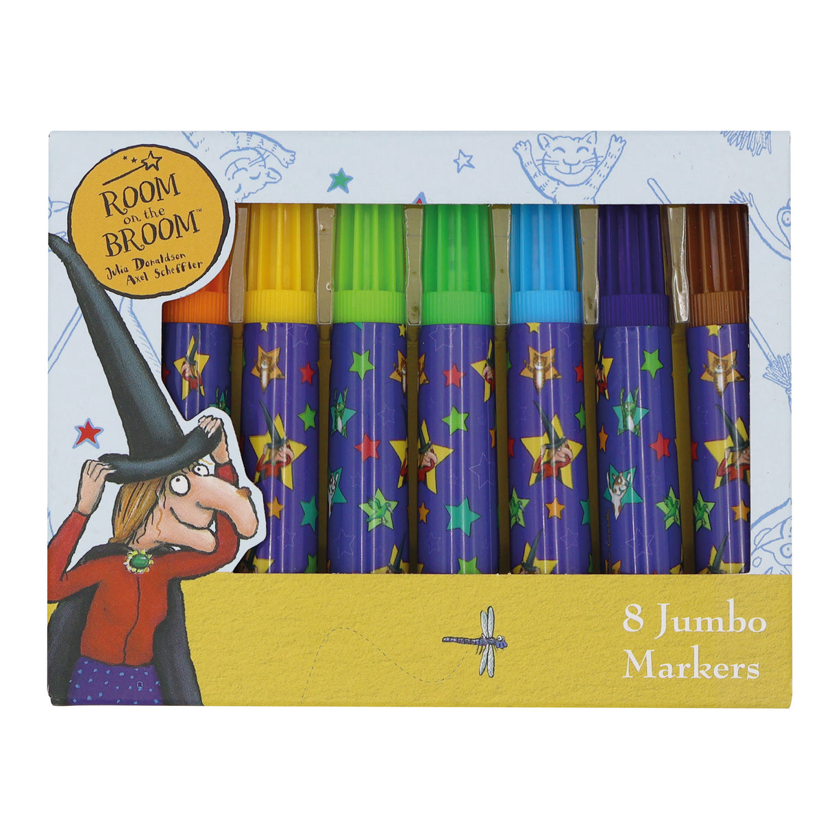 Room On The Broom Set of 8 Jumbo Marker Pens for Children