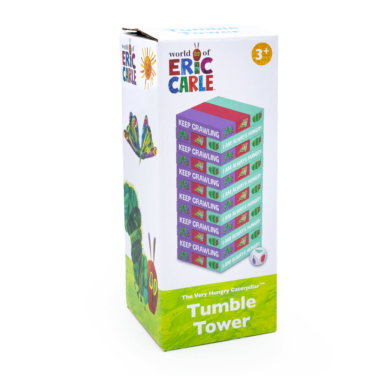 The Very Hungry Caterpillar Tumble Tower Game - Wooden Stacking Set With Dice