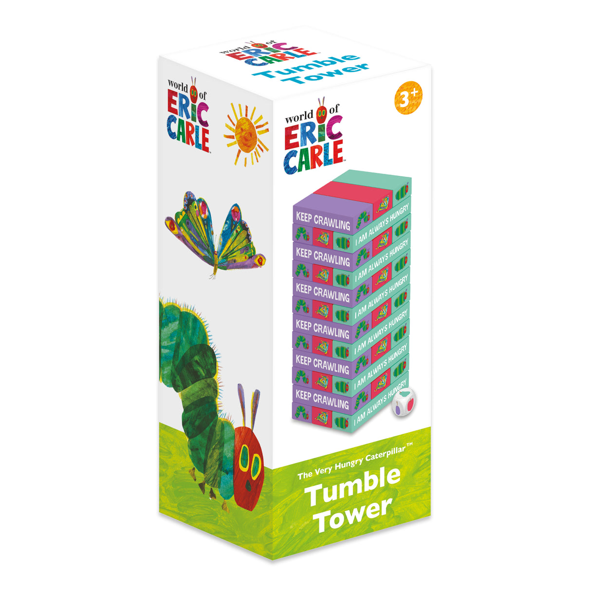 The Very Hungry Caterpillar Tumble Tower Game - Wooden Set With Dice