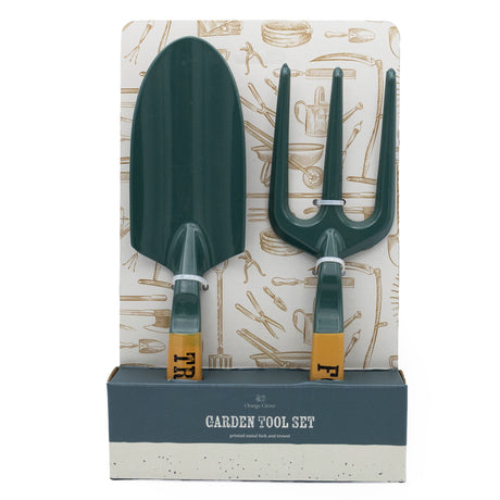 Orange Grove Fork and Trowel Garden Tool Set