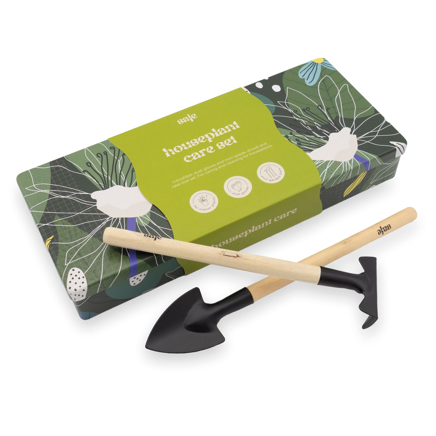 house plant tool kit Saje House Plant Care Kit - Leaf Dust Gloves and Mini Tools