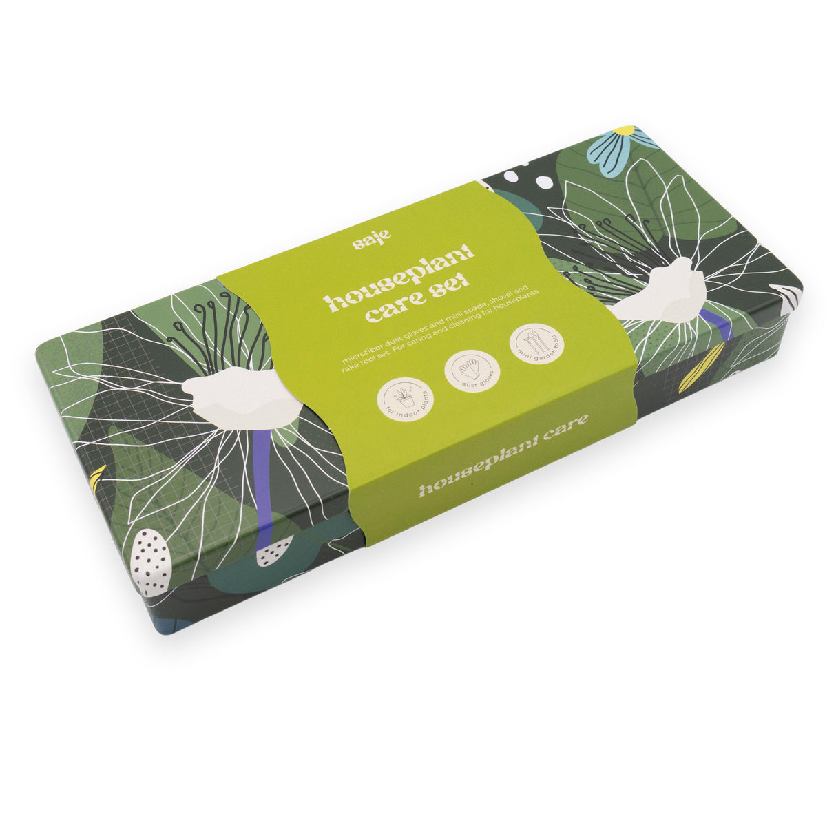 Saje House Plant Care Kit - Leaf Dust Gloves and Mini Tools - Keep Indoor Plants Healthy