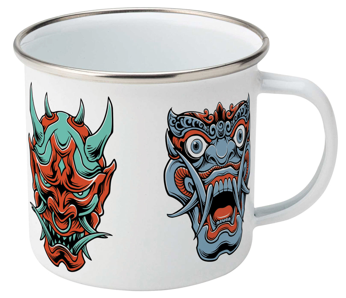 Demon Faces Enamel  Mug