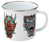 Demon Faces Enamel  Mug