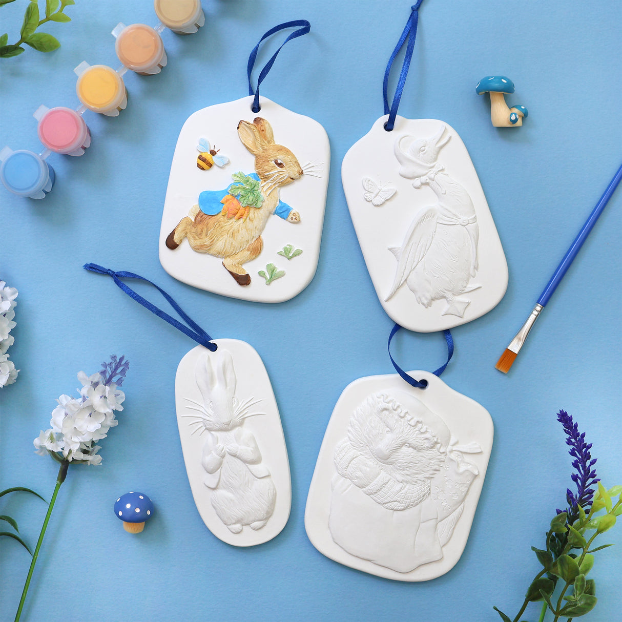 Peter Rabbit Paint Your Own Hanging Decorations - Children's Craft Kit
