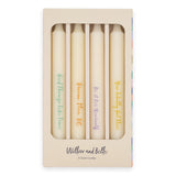 Willow and Belle Quote Design Table Candles In Gift Box Set Of Four