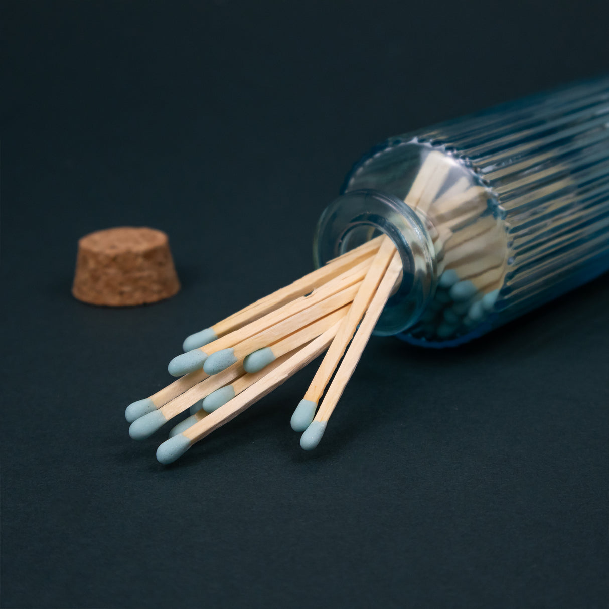 Elysian Wiggle Candle With Enamel Tray & Matches In Glass Jar