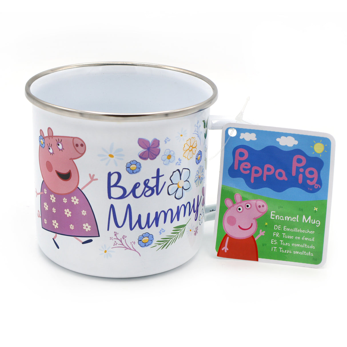 Peppa Pig Enamel Mug - Best Mummy Design