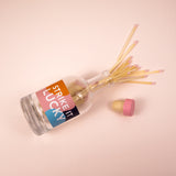 Willow and Belle Colour Block Pillar Candle & Matches in Glass Jar