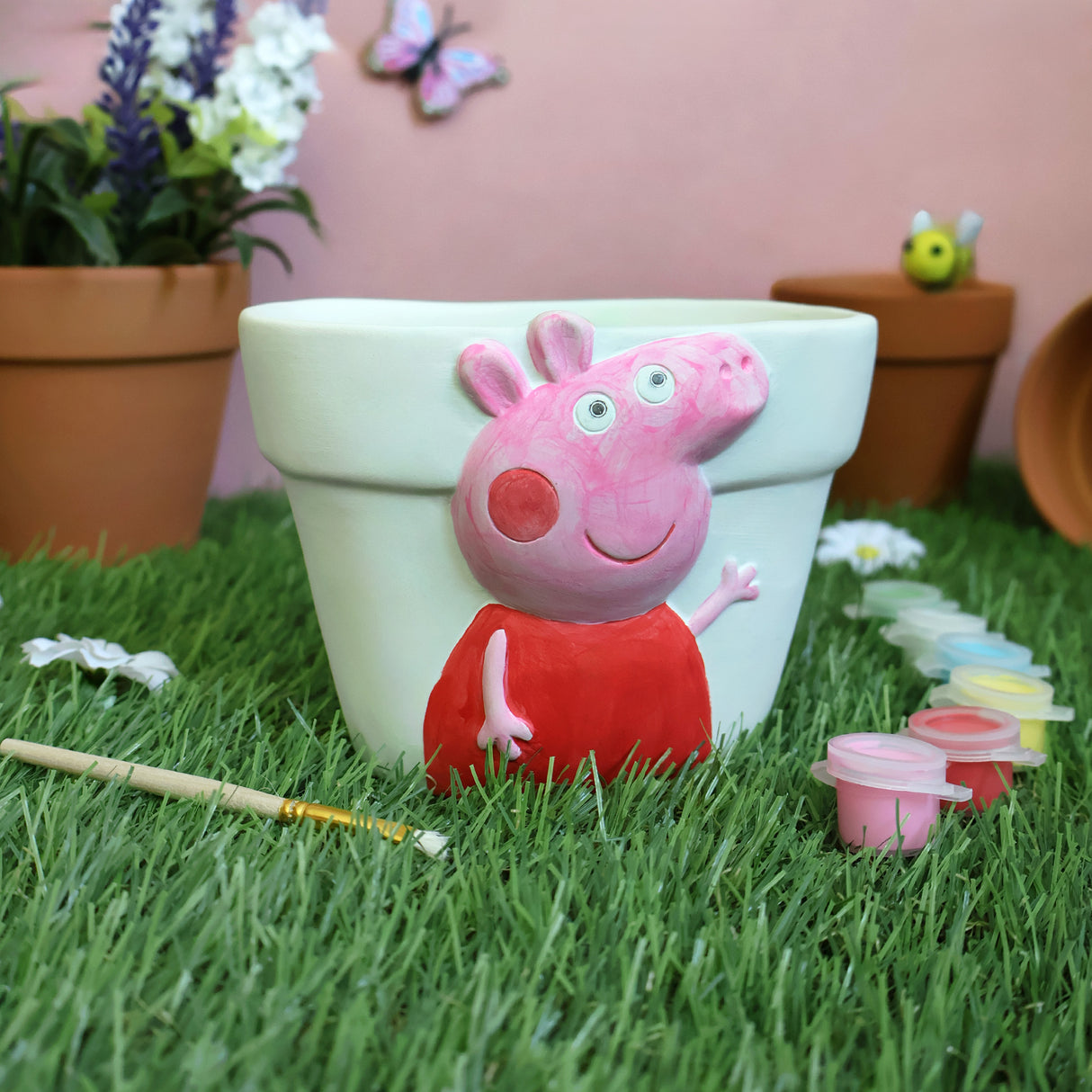 Peppa Pig Paint Your Own Plant Pot - Children's Craft Kit
