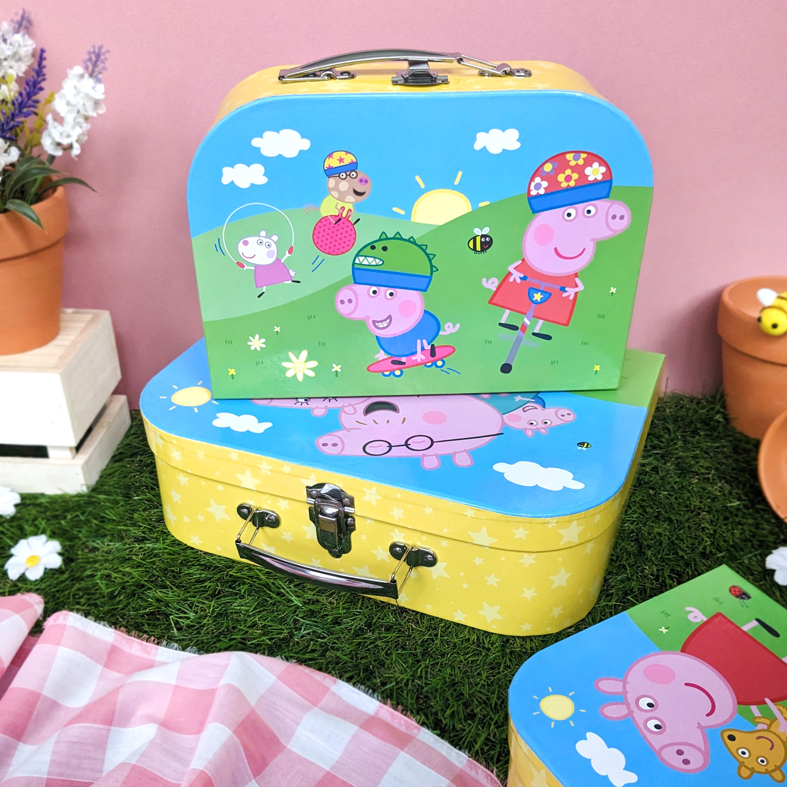 Peppa Pig Triple Carry Case Set - Official 3-Piece Kids Storage