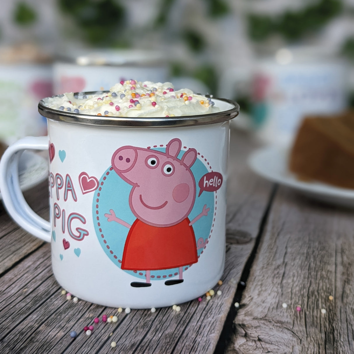 Peppa Pig Enamel Mug - Time To Party Design