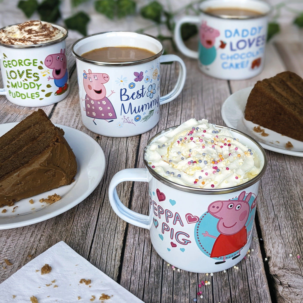 Peppa Pig Enamel Mug - Time To Party Design