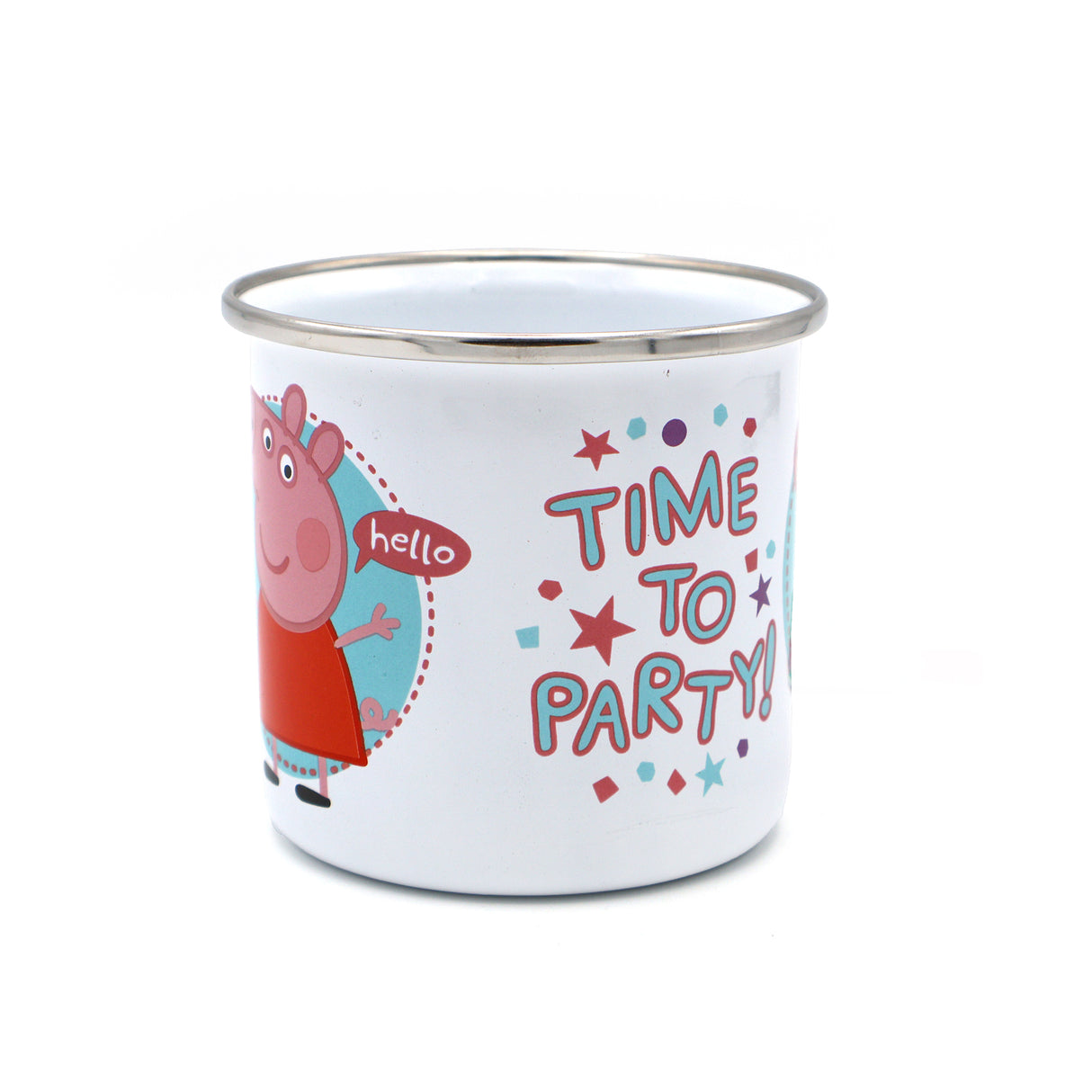 Peppa Pig Enamel Mug - Time To Party Design