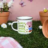 Peppa Pig Enamel Mug - George Loves Muddy Puddles Design