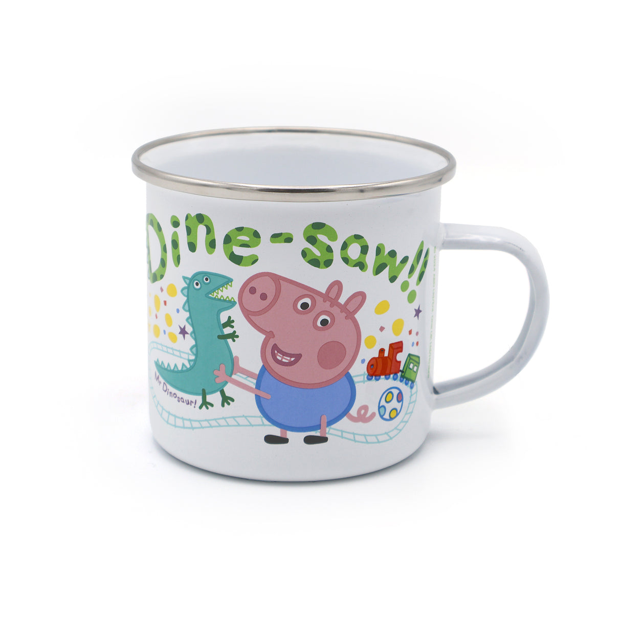 Peppa Pig Enamel Mug - George Loves Muddy Puddles Design