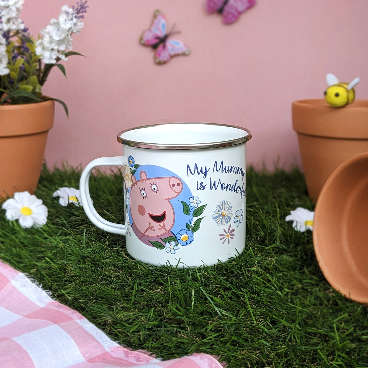 Peppa Pig Enamel Mug - Best Mummy Design