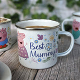 Peppa Pig Enamel Mug - Best Mummy Design