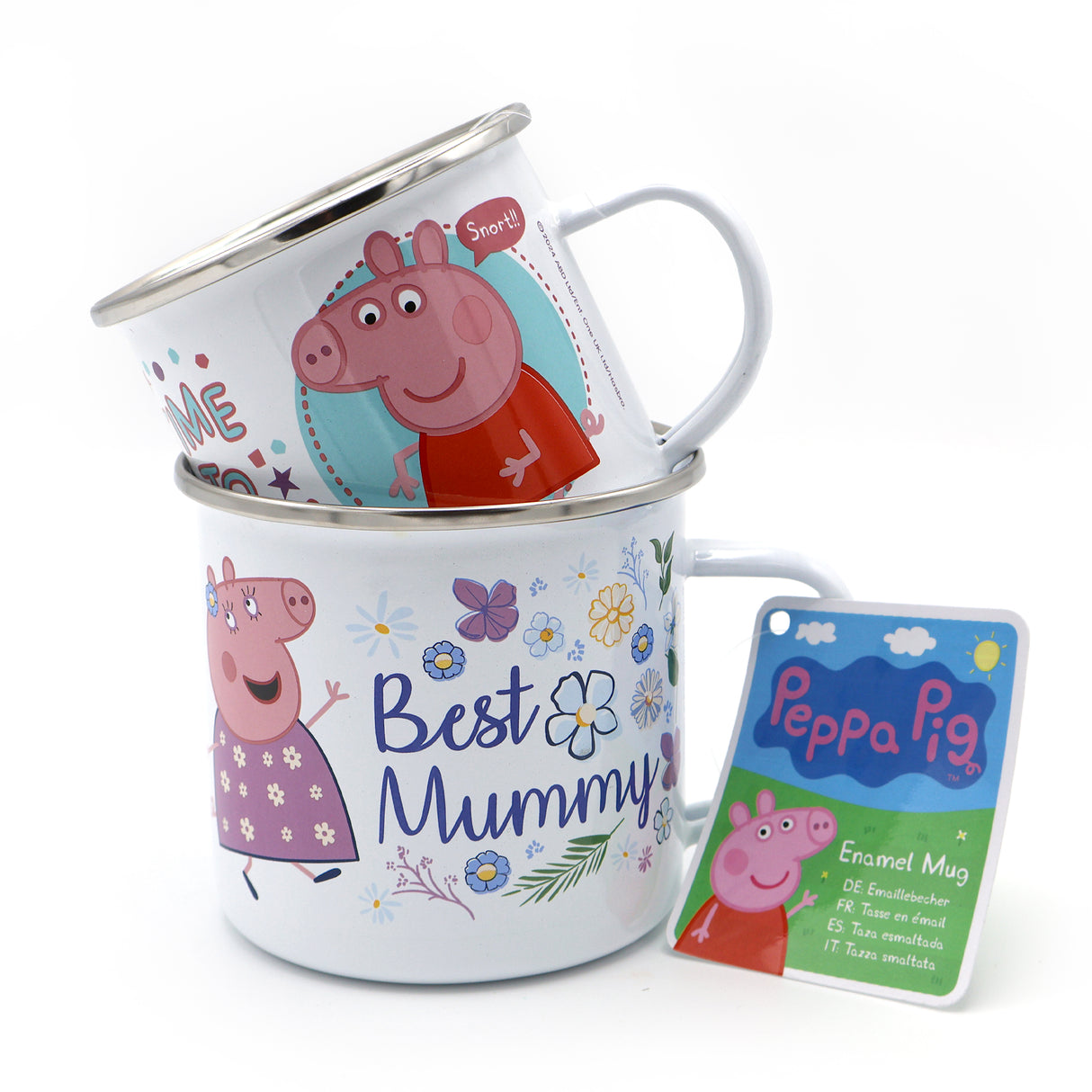 Peppa Pig Enamel Mug - Best Mummy Design