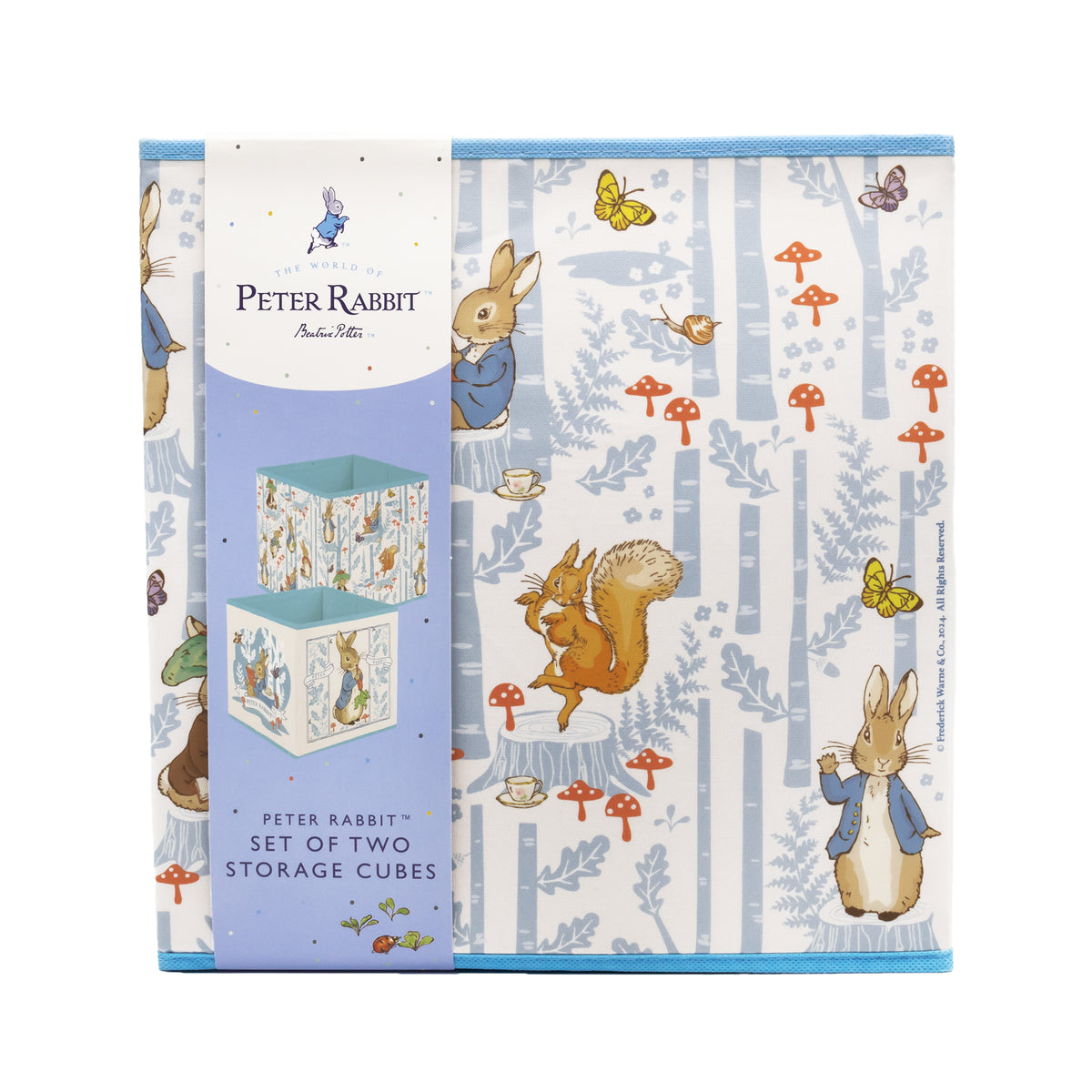White Rabbit Cube Peter Rabbit Fabric Storage Cubes – Pack of Two – Robert Frederick