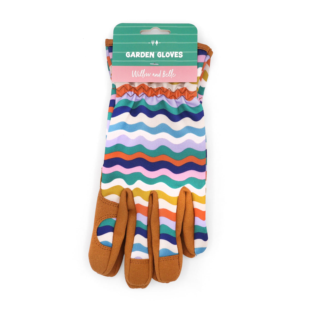 Willow and Belle Outdoor Gardening Gloves - Women's One Size - Padded with Elastic Cuffs