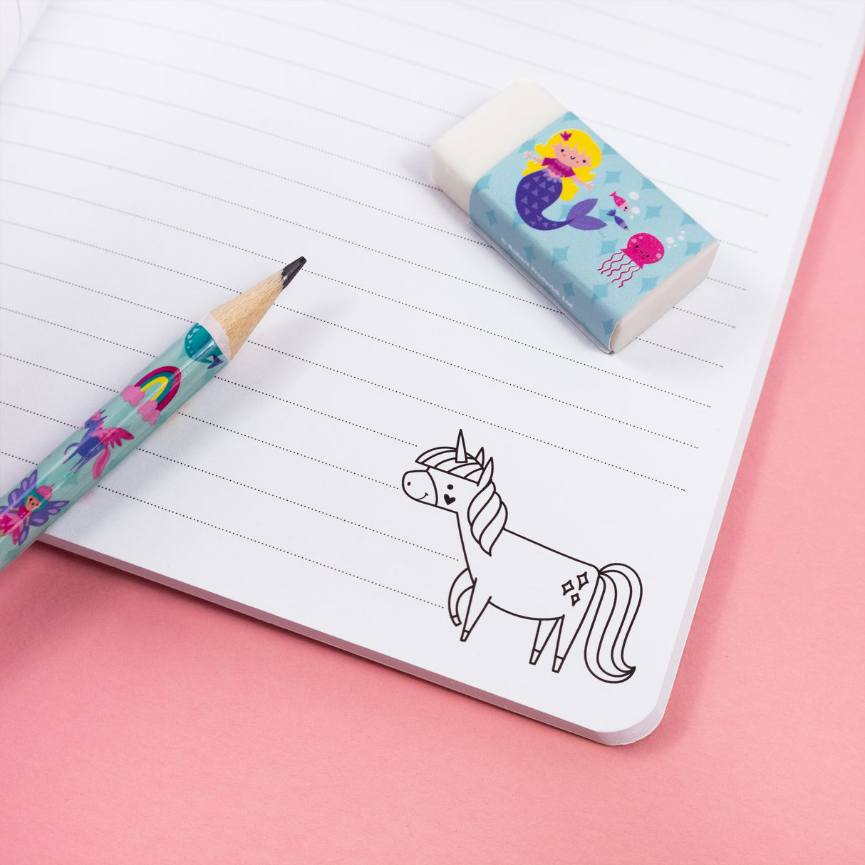 Magical Creatures Children’s Stationery Set with Stickers