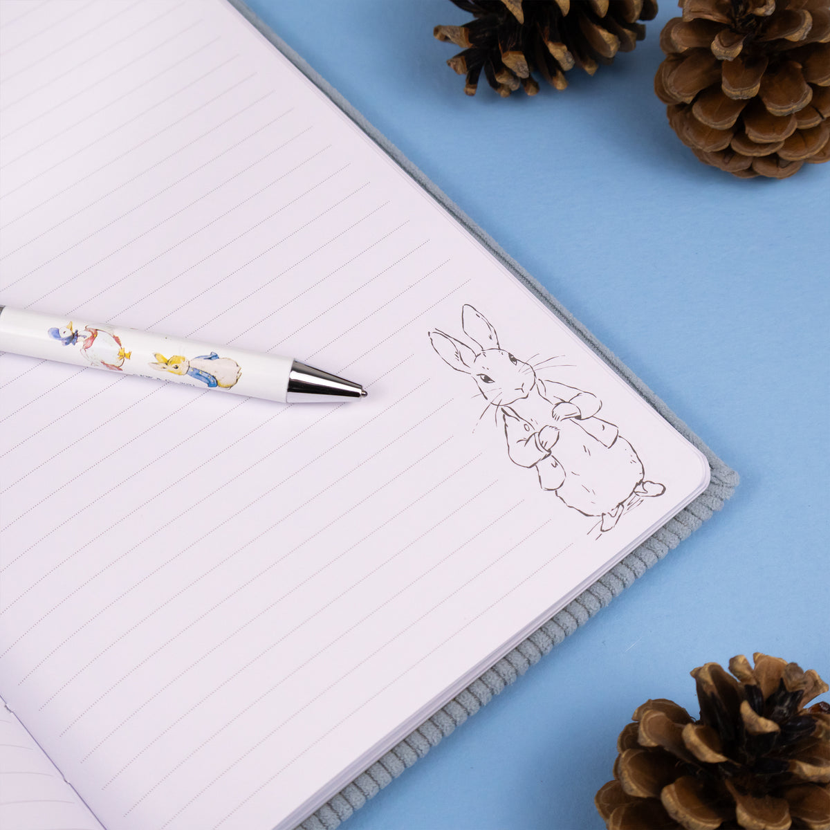 Senmu Notebook Rbbit Peter Rabbit Cloth Notebook – A5 with Textured Cover – Robert Frederick