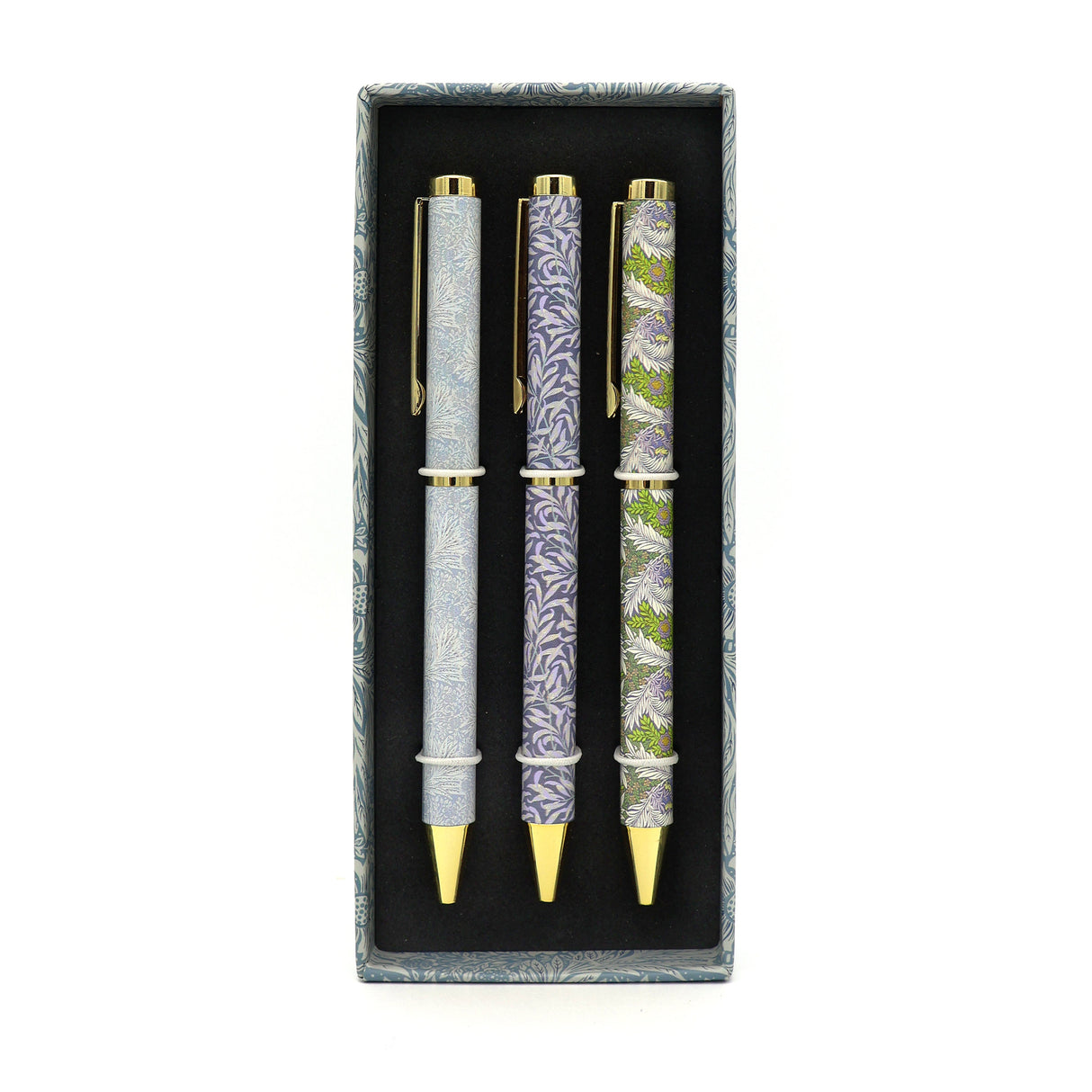 William Morris Mixed Design Ballpoint Pens in Gift Box – Set of 3 Pens