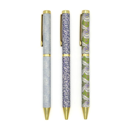 William Morris Mixed Design Ballpoint Pens in Gift Box – Set of 3 Pens